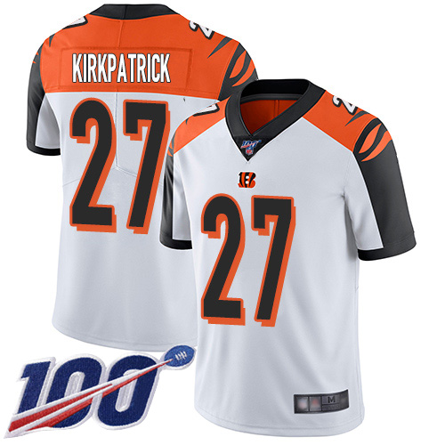 Cincinnati Bengals Limited White Men Dre Kirkpatrick Road Jersey NFL Footballl #27 100th Season Vapor Untouchable